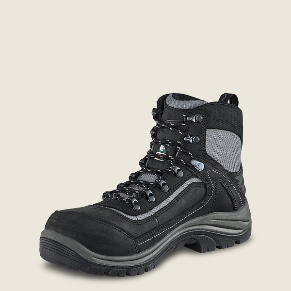 Red Wing Hiking Boots Womens Black/Grey - Trades - 6-inch Waterproof Csa Safety Toe - 0639245-LP